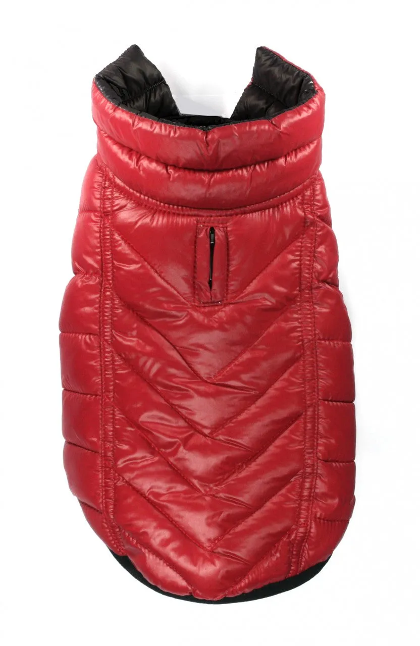 BLACK/RED FETHERLITE REVERSIBLE PUFFER DOG VEST