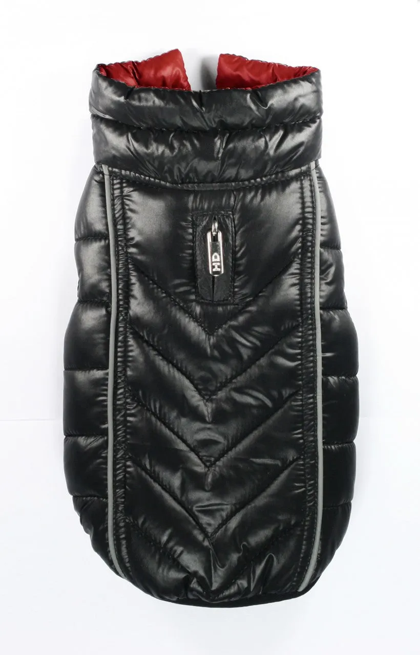 BLACK/RED FETHERLITE REVERSIBLE PUFFER DOG VEST